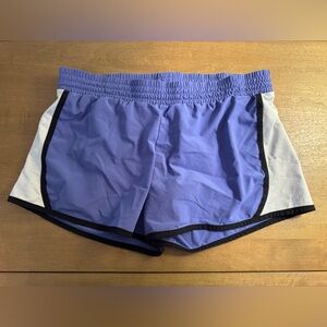 Purple and white athletic short size 11